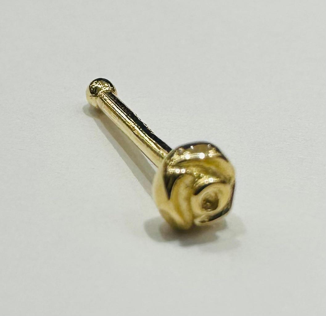 14K GOLD FLOWER NOSE RING