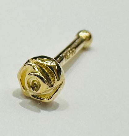 14K GOLD FLOWER NOSE RING