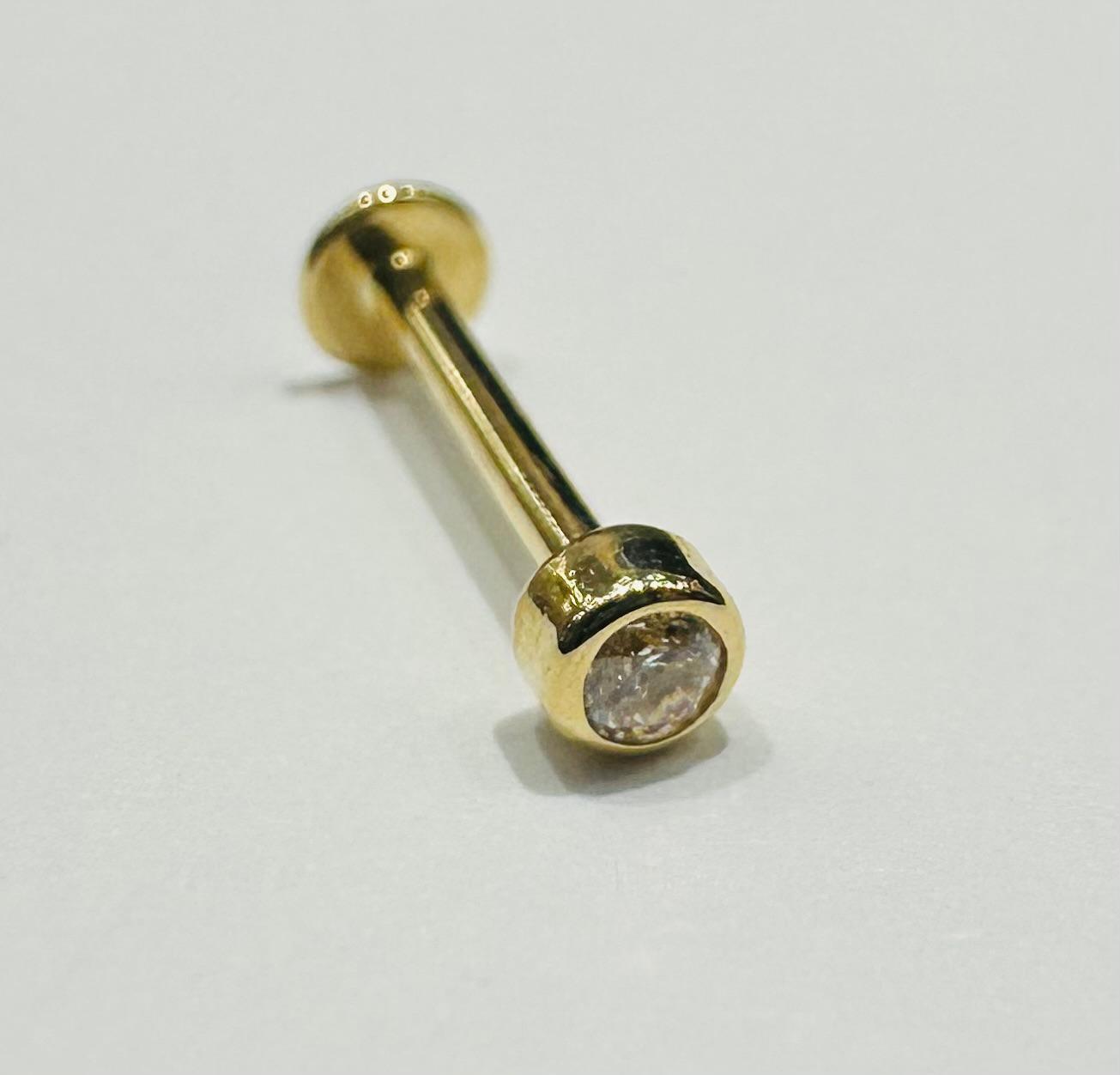 14K GOLD ROUND NOSE RING