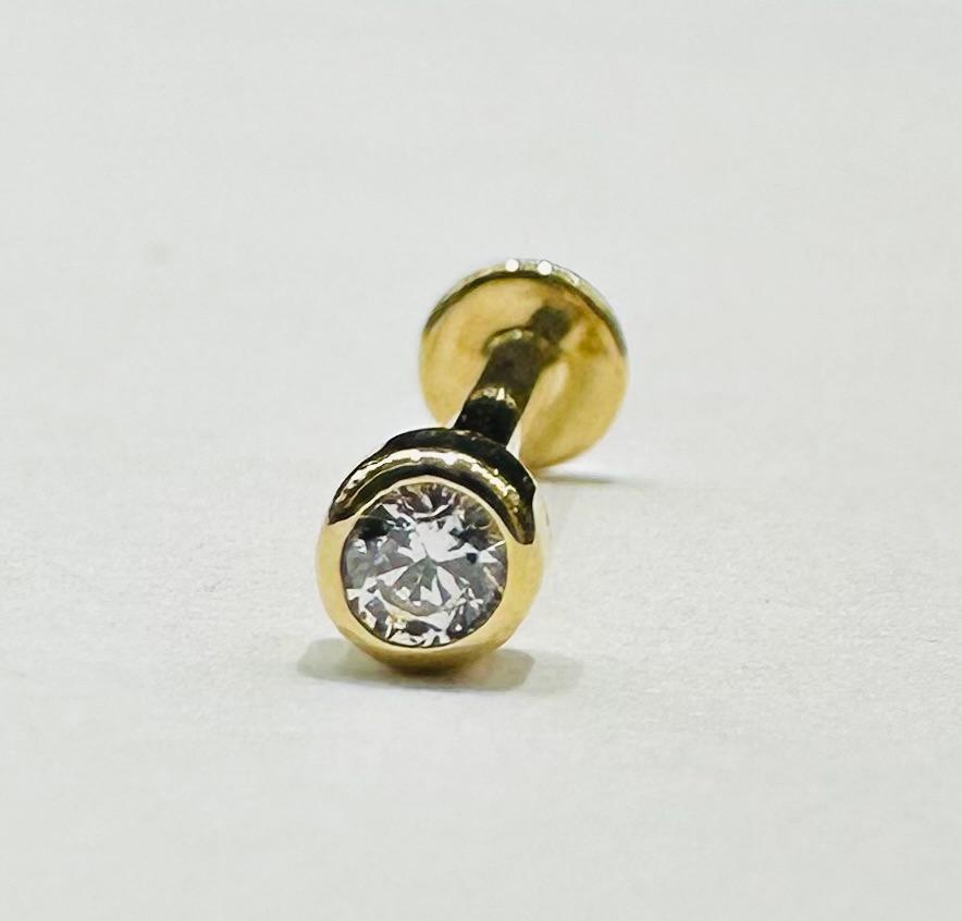 14K GOLD ROUND NOSE RING