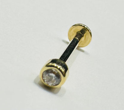 14K GOLD ROUND NOSE RING