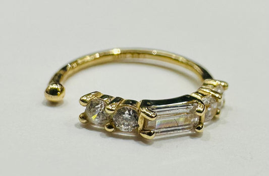 14K GOLD ROUND NOSE RING