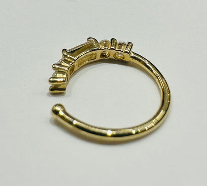 14K GOLD ROUND NOSE RING