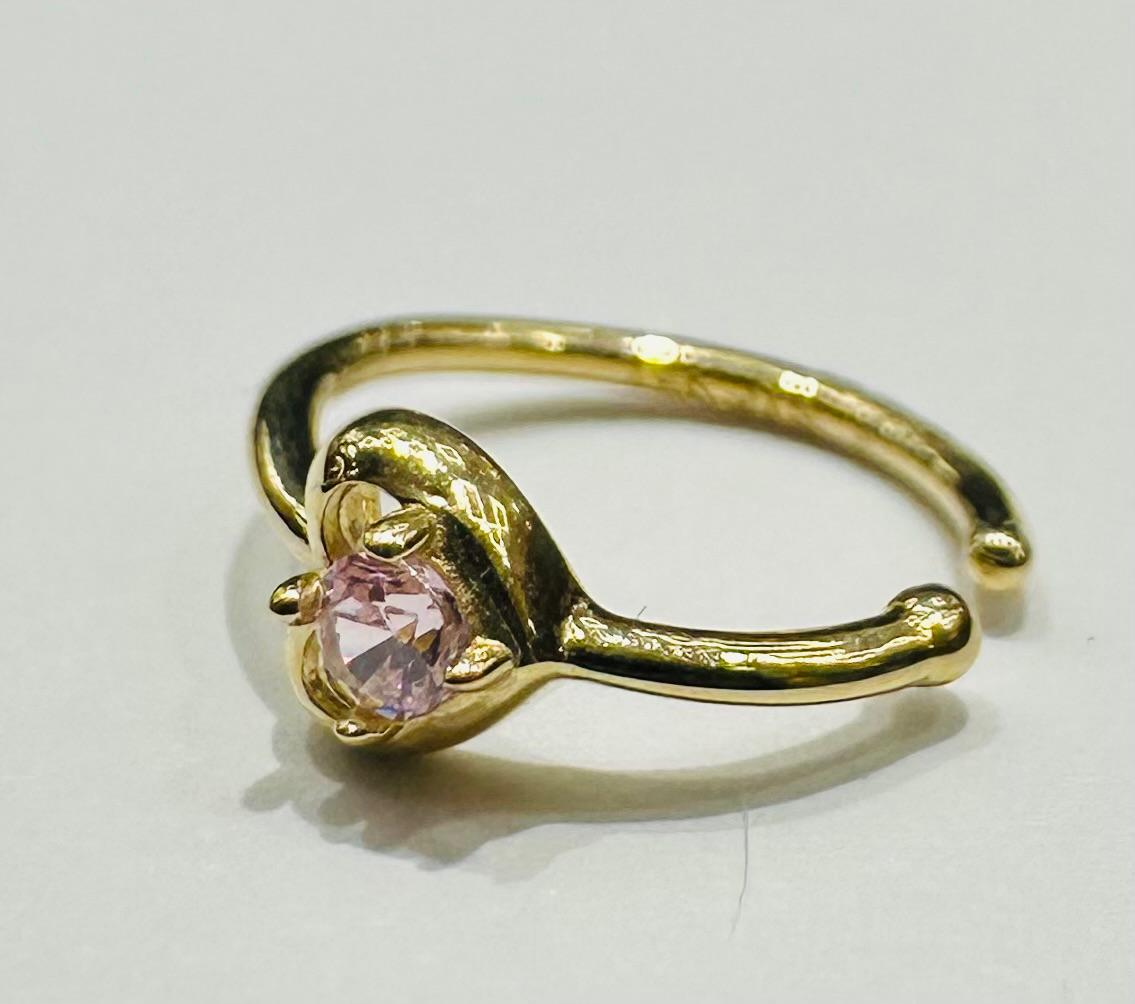 14K GOLD HEART NOSE RING