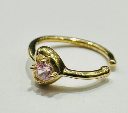14K GOLD HEART NOSE RING