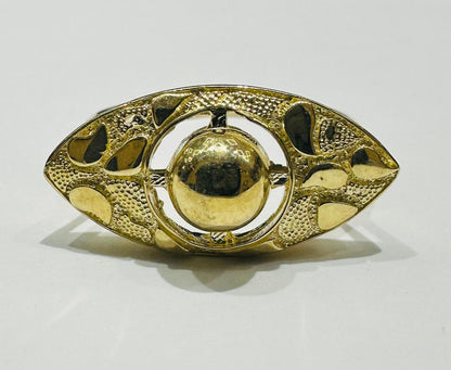 10K GOLD EVIL EYE NUGGET RING- WEIGHT: 2.4gm