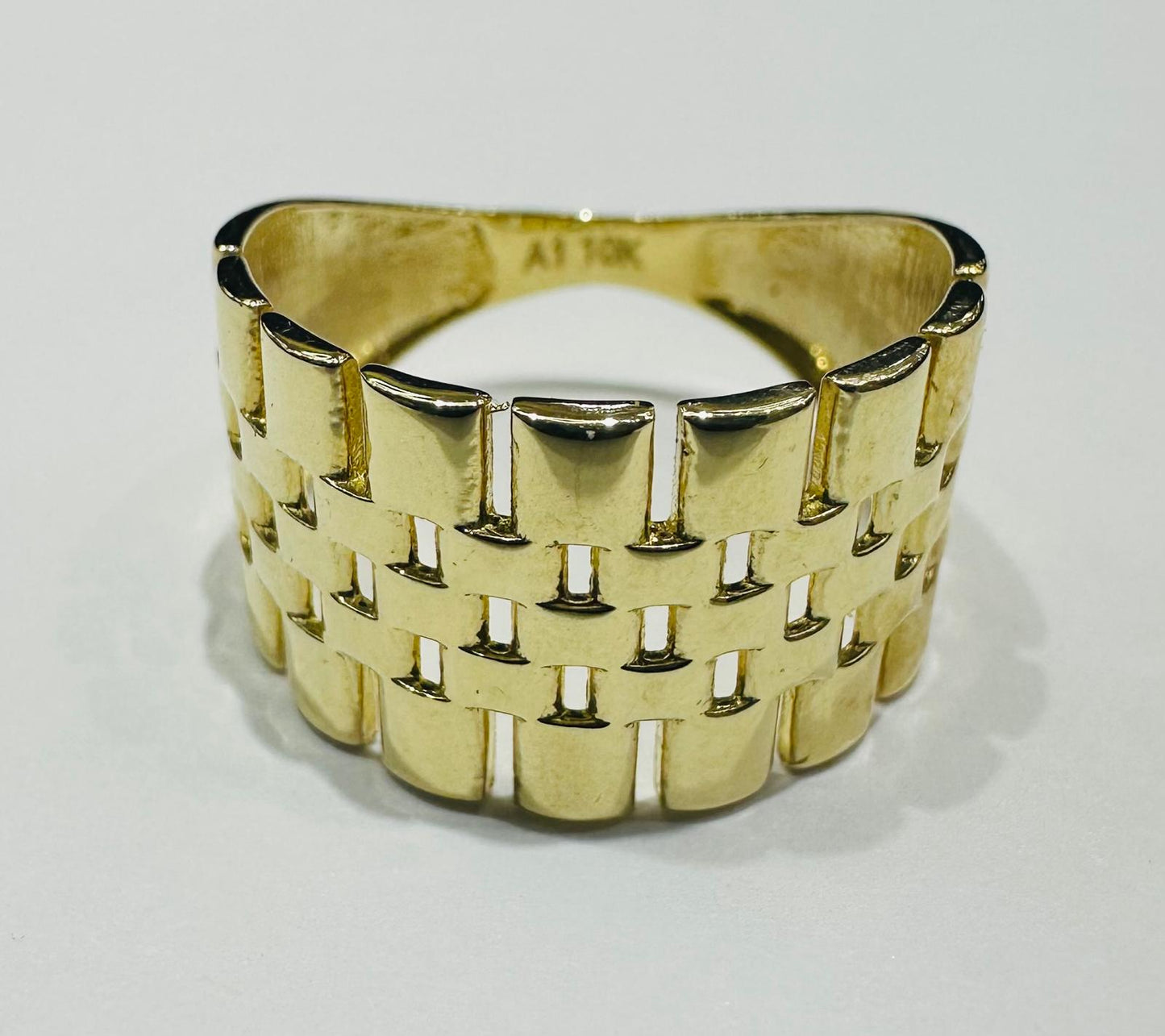 10K GOLD ROLEX RING- WEIGHT:  2.4gm