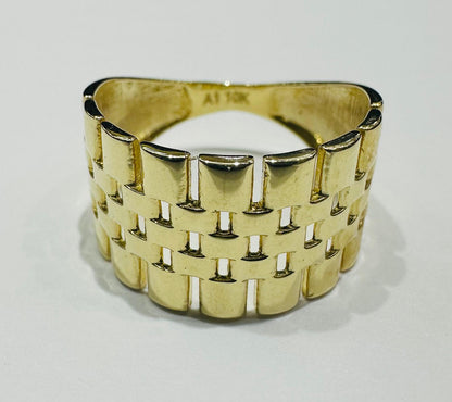 10K GOLD ROLEX RING- WEIGHT:  2.4gm