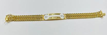10K GOLD MIAMI CUBAN LINK BRACELET- WEIGHT:  50.8gm   8"
