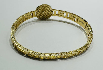 10K GOLD GREEK KEY MEDUSA HEAD BRACELET- WEIGHT:  11.6gm