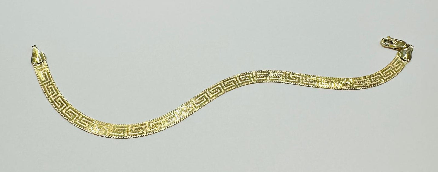 10K GOLD GUCCI DESIGN BRACELET- WEIGHT:  5.2gm
