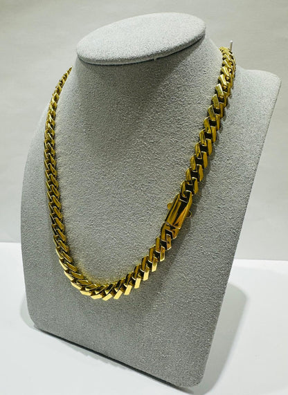 10K GOLD MONACO LINK CHAIN- WEIGHT:  30gm   18"   7mm