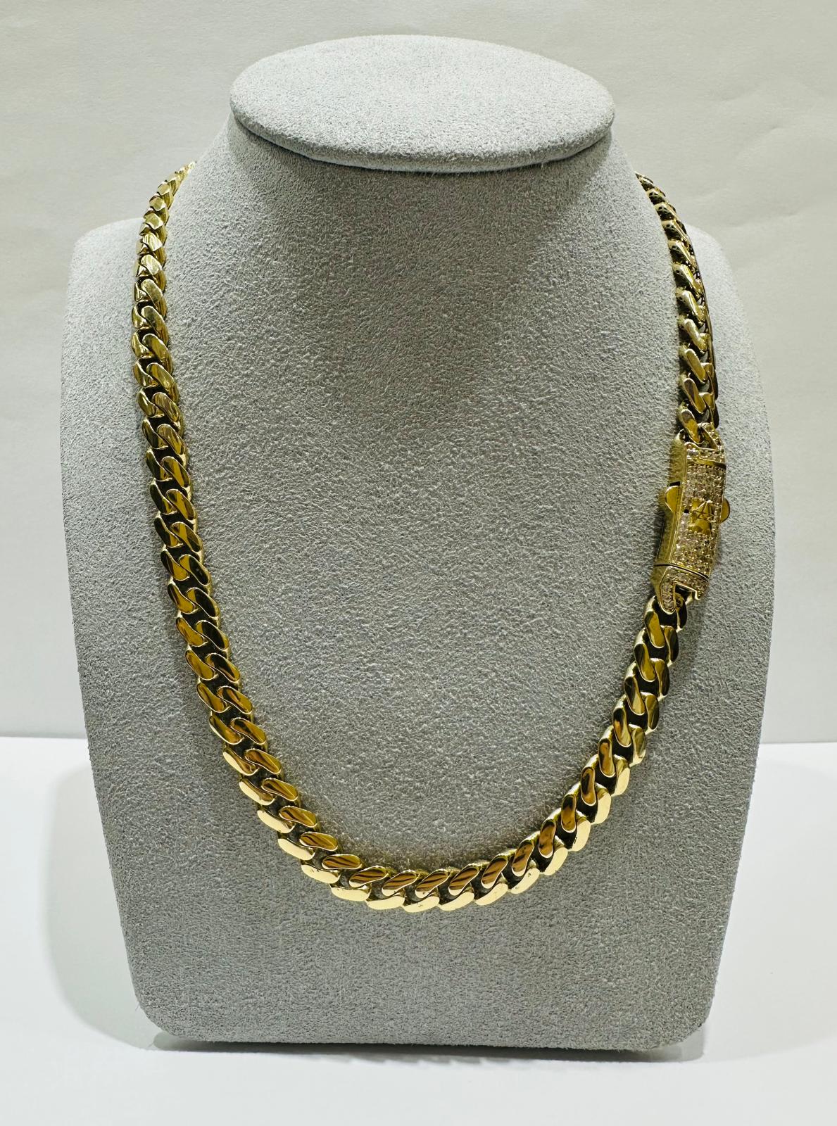 10K GOLD MONACO LINK CHAIN- WEIGHT:  28.6gm   24"   6.75mm