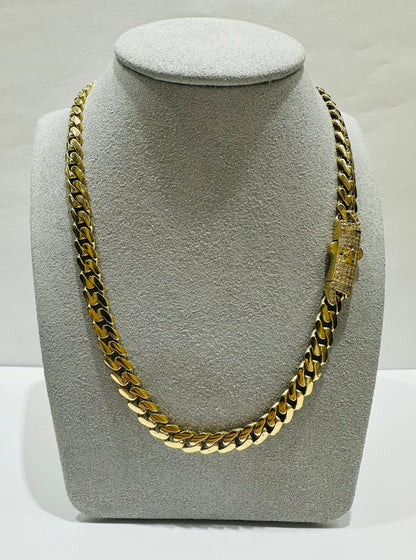 10K GOLD MONACO LINK CHAIN- WEIGHT:  28.6gm   24"   6.75mm