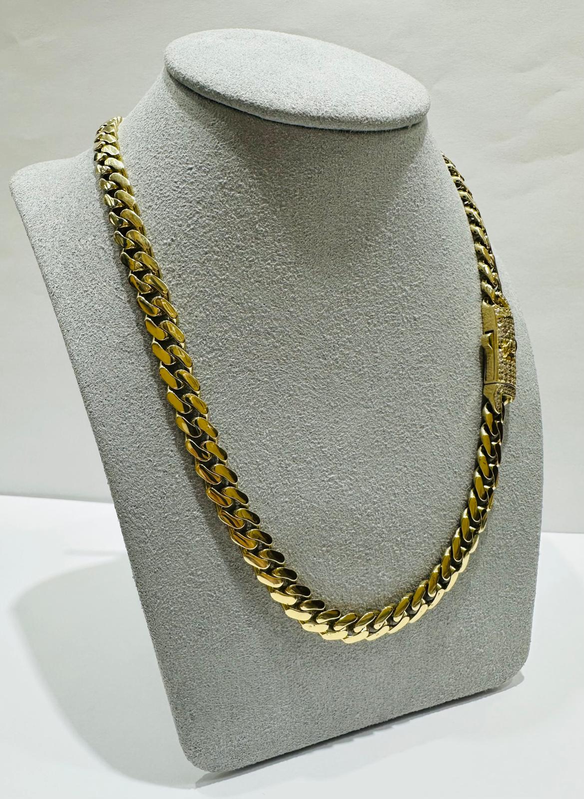 10K GOLD MONACO LINK CHAIN- WEIGHT:  28.6gm   24"   6.75mm