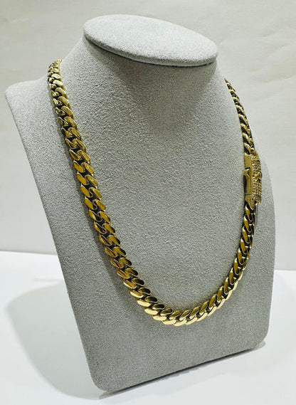 10K GOLD MONACO LINK CHAIN- WEIGHT:  28.6gm   24"   6.75mm