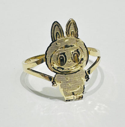 10K GOLD LABUBU RING- WEIGHT: 1.8gm