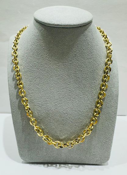 10K GOLD OVAL CABLE LINK CHAIN- WEIGHT:  23.5gm   26"   6.05mm