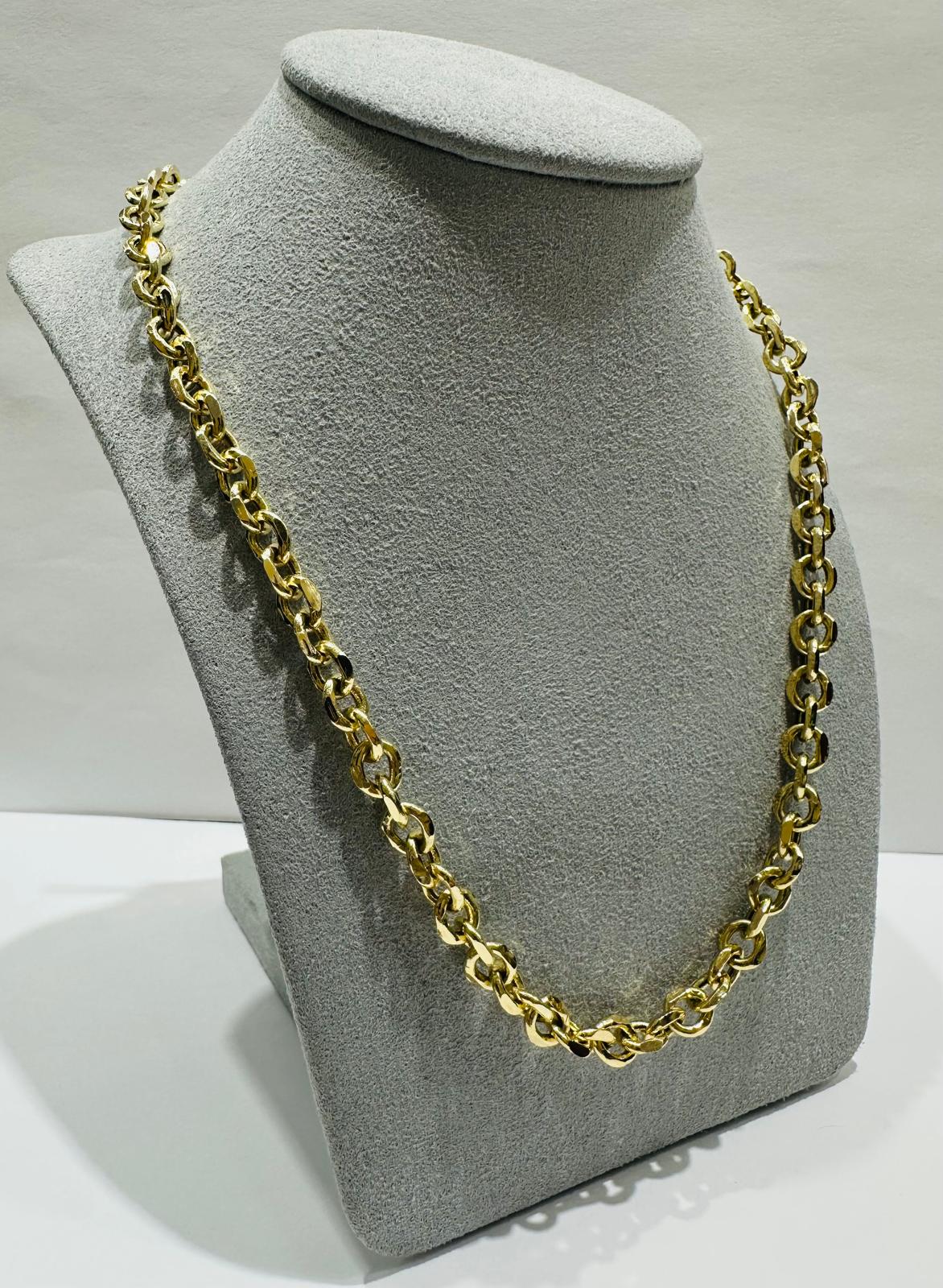 10K GOLD OVAL CABLE LINK CHAIN- WEIGHT:  23.5gm   26"   6.05mm