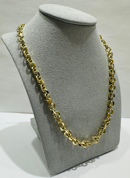 10K GOLD OVAL CABLE LINK CHAIN- WEIGHT:  23.5gm   26"   6.05mm