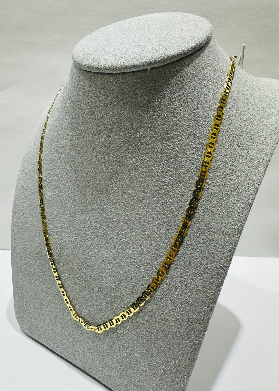 10K GOLD ANCHOR LINK CHAIN- WEIGHT:  3.2gm   16"   2.80mm