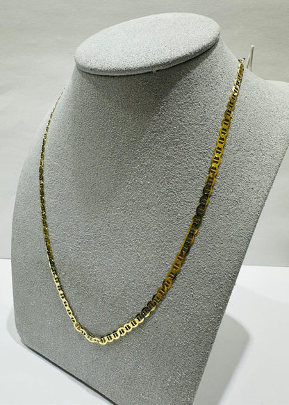 10K GOLD ANCHOR LINK CHAIN- WEIGHT:  3.2gm   16"   2.80mm