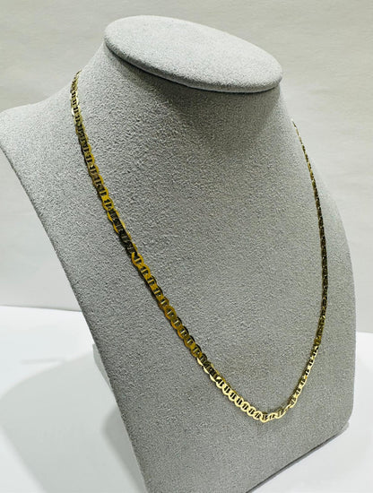 10K GOLD ANCHOR LINK CHAIN- WEIGHT:  3.2gm   16"   2.80mm