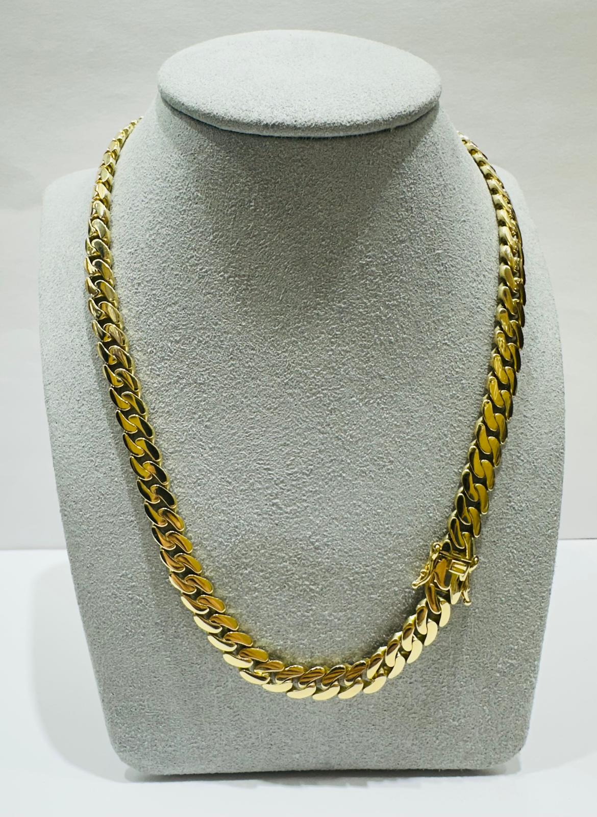 10K GOLD CUBAN LINK CHAIN- WEIGHT:  26.6gm   18"   6.65mm