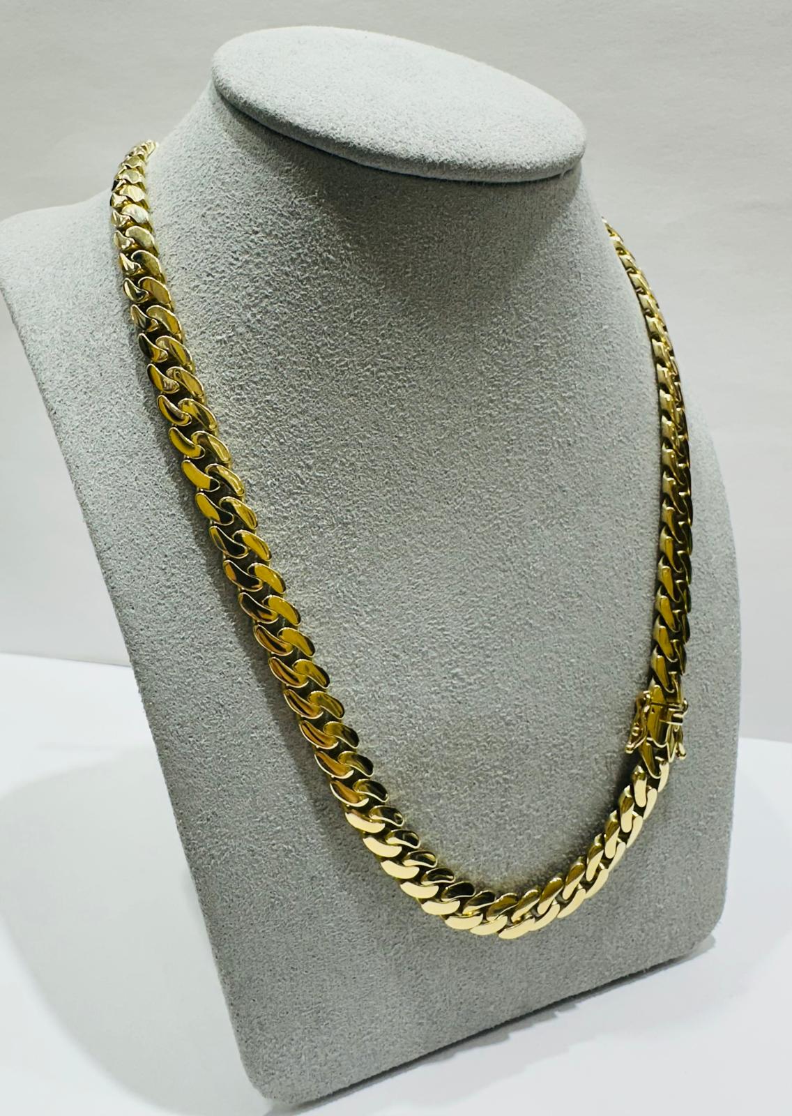 10K GOLD CUBAN LINK CHAIN- WEIGHT:  26.6gm   18"   6.65mm