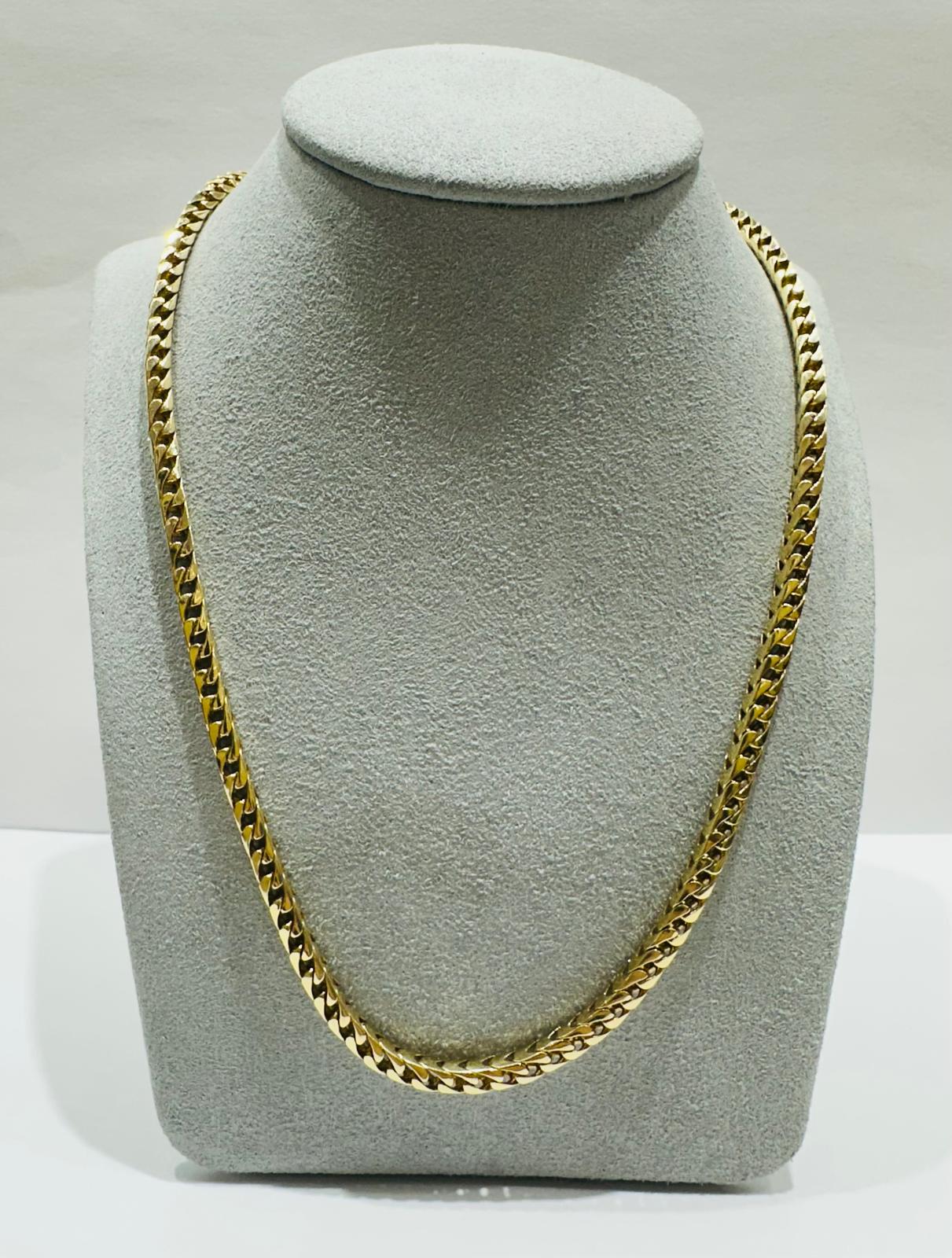10K GOLD FRANCO LINK CHAIN- WEIGHT:  36.8gm   20"   3.50mm