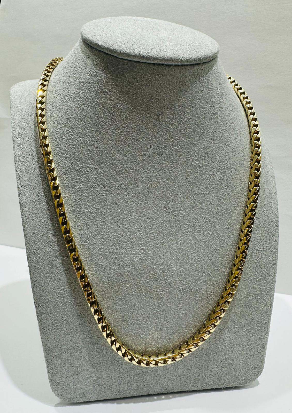 10K GOLD FRANCO LINK CHAIN- WEIGHT:  36.8gm   20"   3.50mm