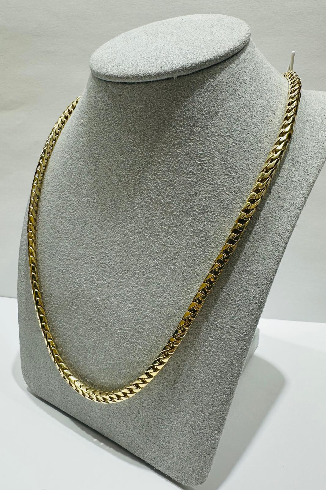 10K GOLD FRANCO LINK CHAIN- WEIGHT:  36.8gm   20"   3.50mm