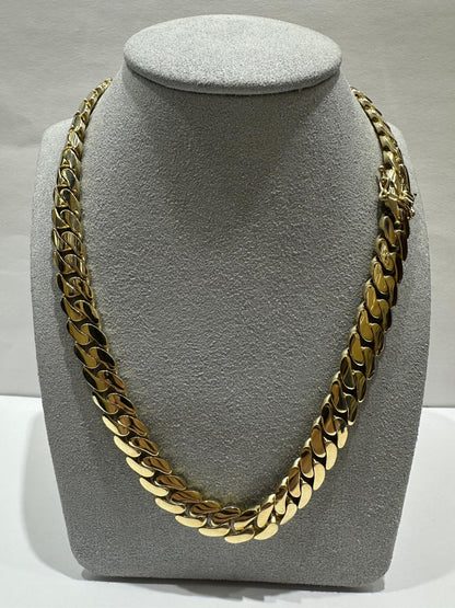 10K GOLD CUBAN LINK CHAIN- WEIGHT:  56.5gm    26"    9.40mm
