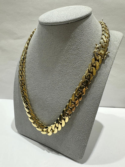 10K GOLD CUBAN LINK CHAIN- WEIGHT:  56.5gm    26"    9.40mm