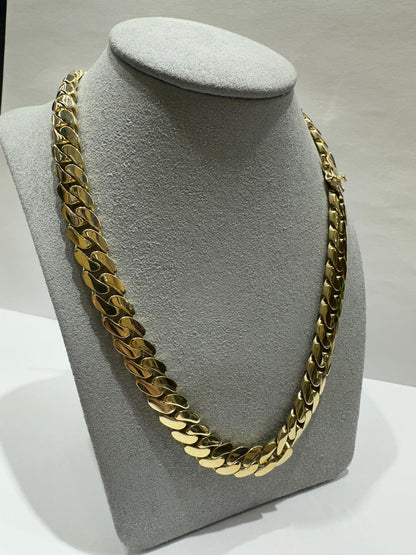 10K GOLD CUBAN LINK CHAIN- WEIGHT:  56.5gm    26"    9.40mm