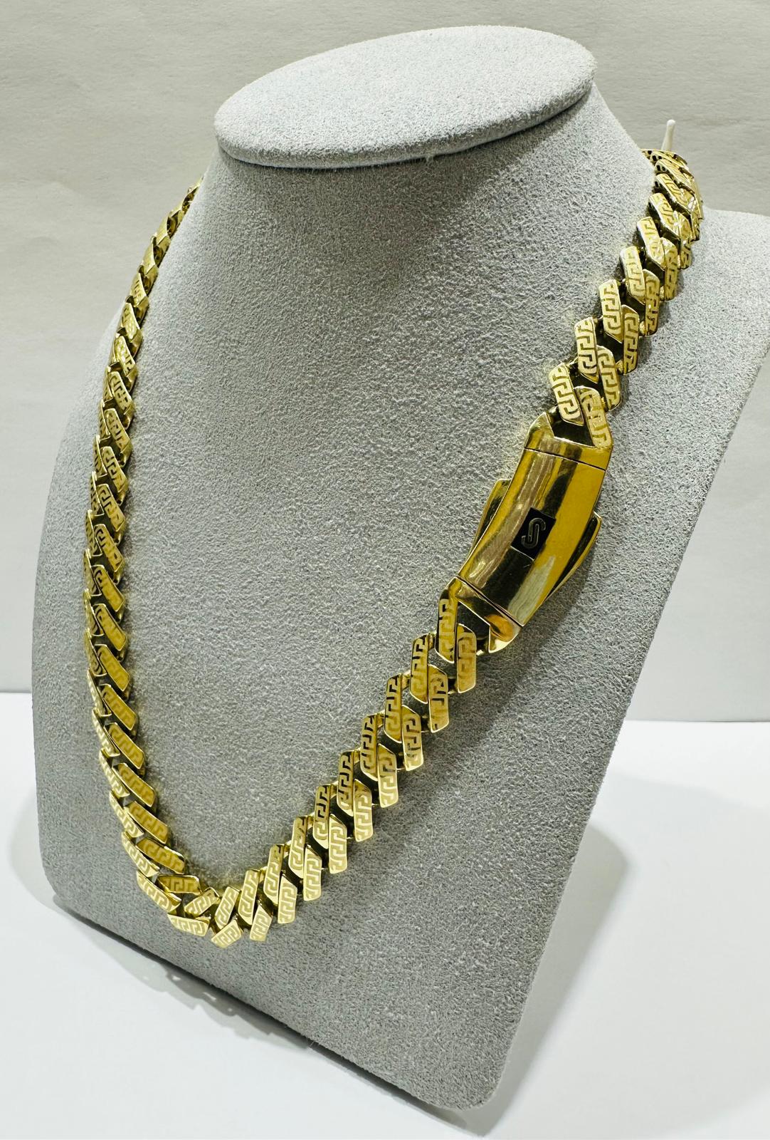 10K GOLD MONACO LINK CHAIN- WEIGHT:  36.2gm    26"    10.05mm