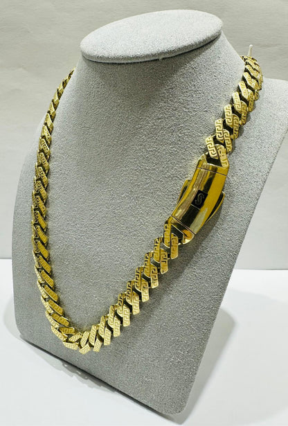 10K GOLD MONACO LINK CHAIN- WEIGHT:  36.2gm    26"    10.05mm