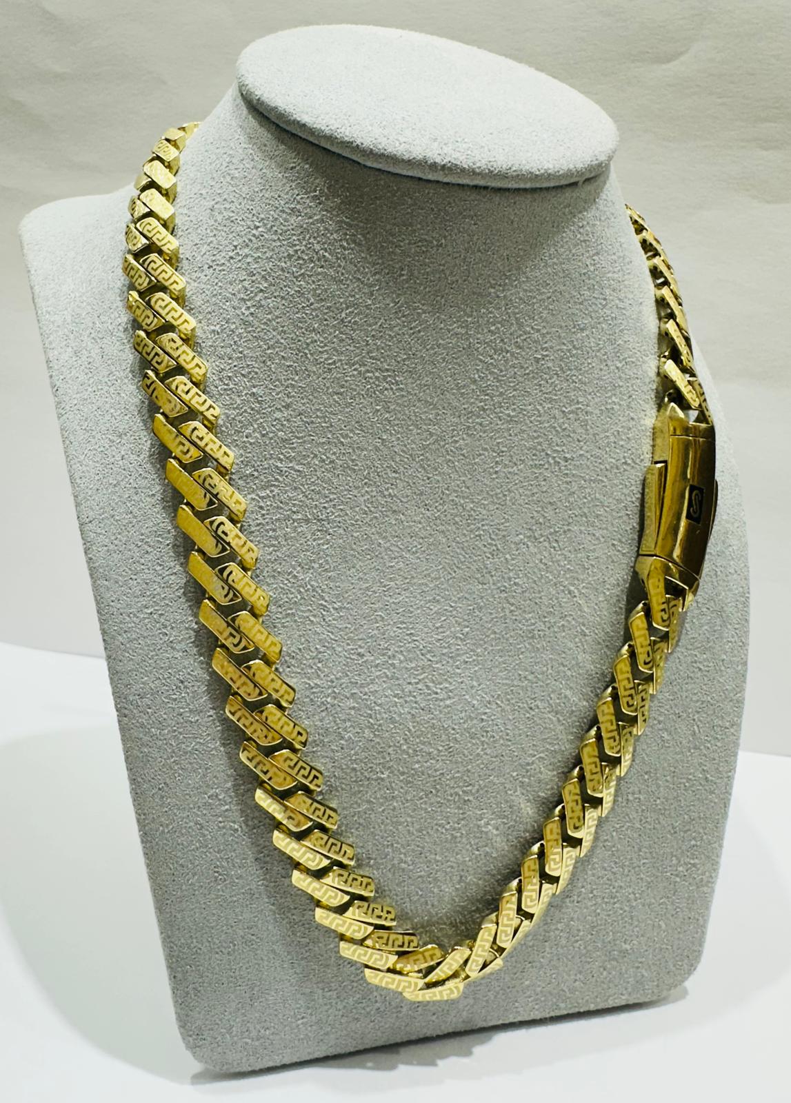 10K GOLD MONACO LINK CHAIN- WEIGHT:  36.2gm    26"    10.05mm