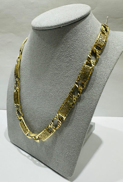 10K GOLD VERSACE LINK CHAIN- WEIGHT:  39.5gm    22"    8.30mm