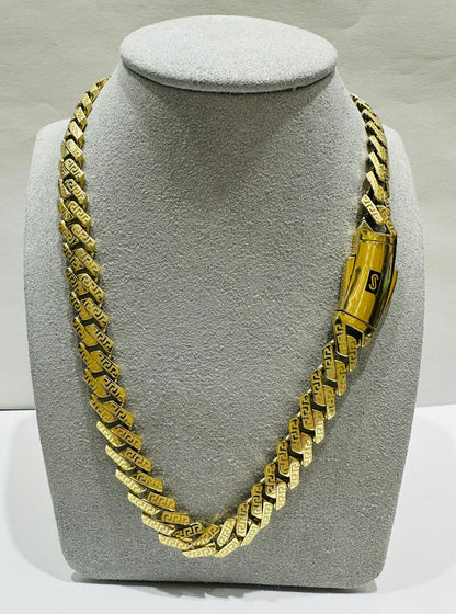 10K GOLD MONACO LINK CHAIN- WEIGHT:  36.2gm    26"    10.05mm