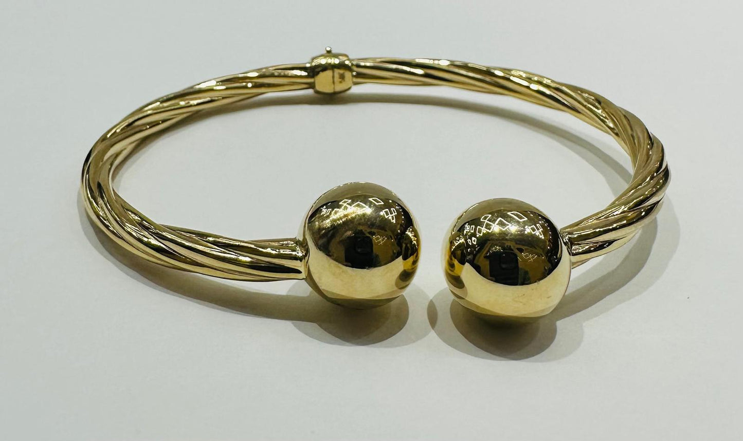 14K GOLD BANGLE BRACELET- WEIGHT:  10gm
