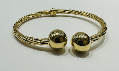 14K GOLD BANGLE BRACELET- WEIGHT:  10gm
