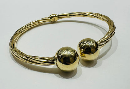 14K GOLD BANGLE BRACELET- WEIGHT:  10gm