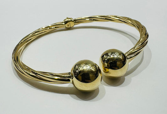 14K GOLD BANGLE BRACELET- WEIGHT:  10gm