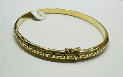 14K GOLD VERSACE BANGLE BRACELET- WEIGHT:  7.2gm