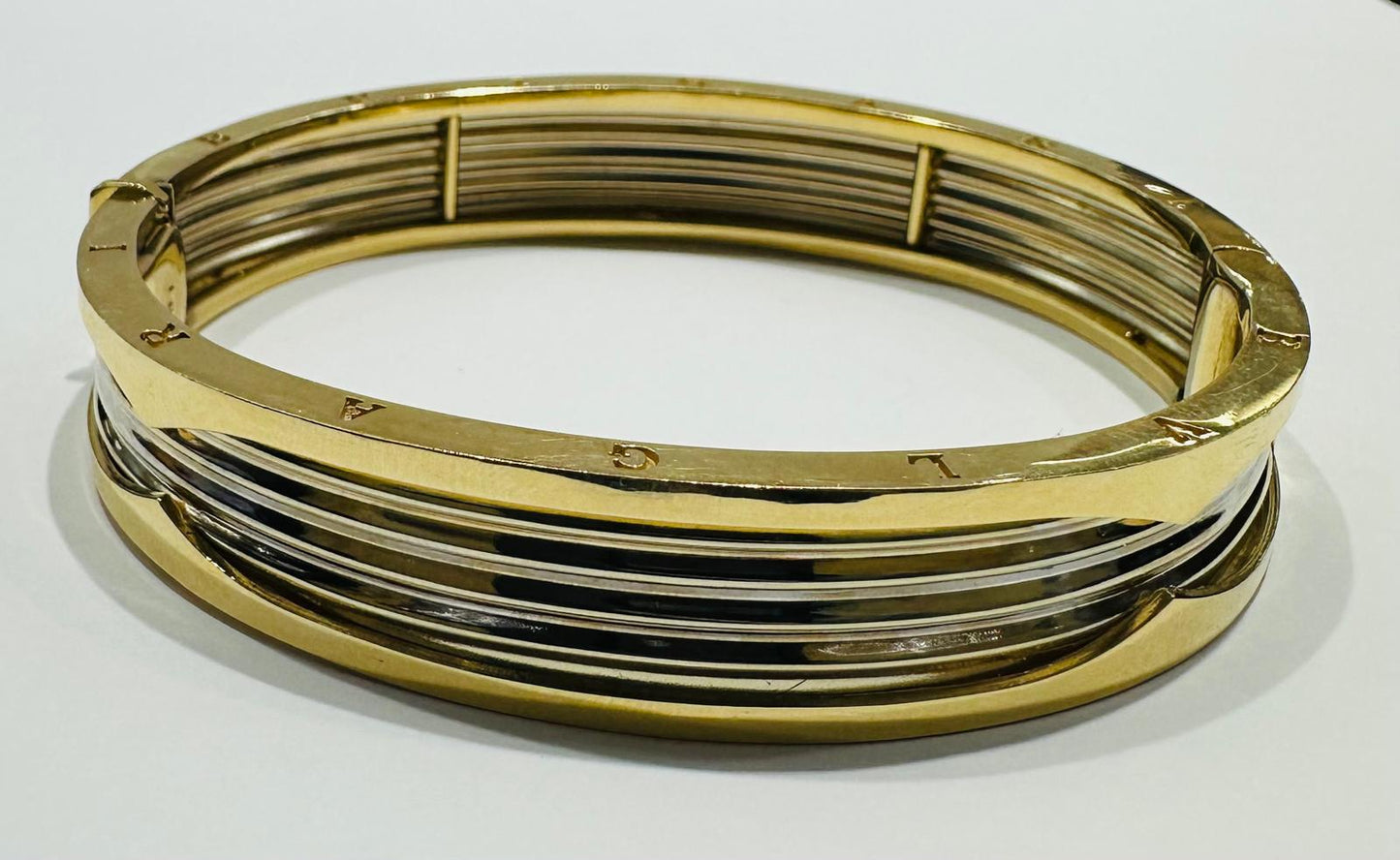 14K GOLD BVLGARI BANGLE BRACELET- WEIGHT:  32.0gm