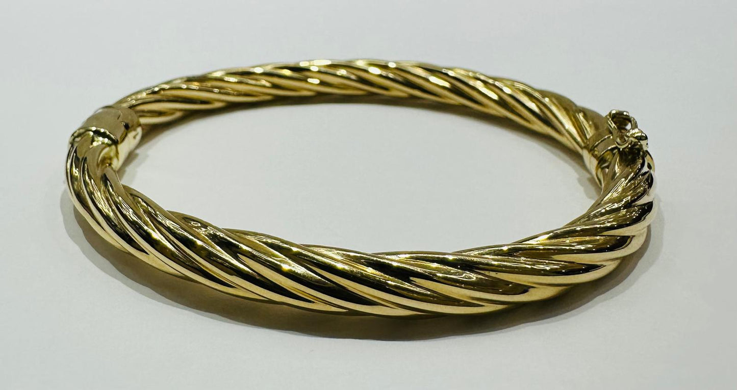 14K GOLD BANGLE BRACELET- WEIGHT:  14.0gm