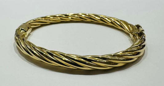14K GOLD BANGLE BRACELET- WEIGHT:  14.0gm