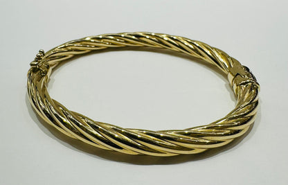 14K GOLD BANGLE BRACELET- WEIGHT:  14.0gm