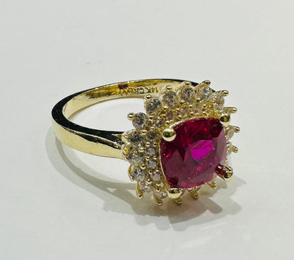 14K GOLD RUBY RING - WEIGHT: 4.0gm